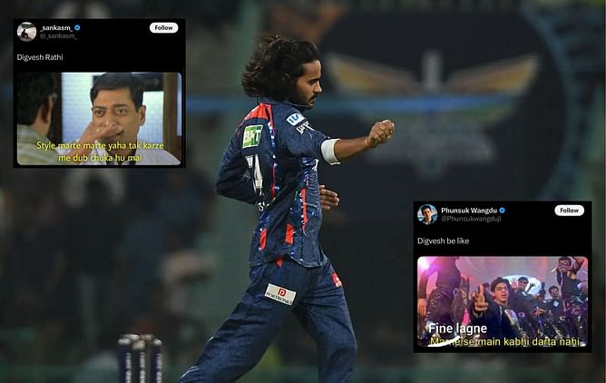 "Ye apni puri IPL kamai fine me de dega" - Fans react as Digvesh Rathi receives heavy fine and suspension after LSG vs SRH IPL 2025 match