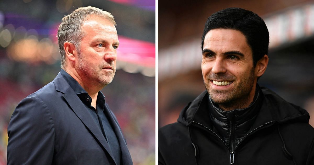 Barcelona boss Hansi Flick (left) and Arsenal manager Mikel Arteta