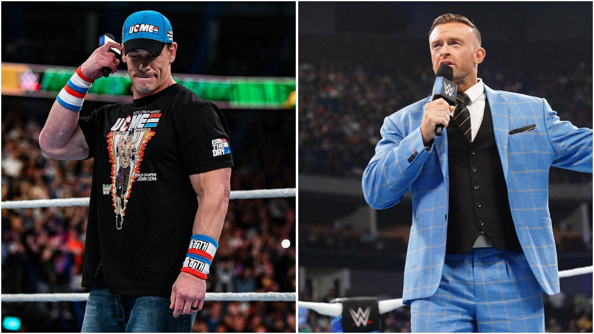 John Cena and Nick Aldis. (Photos: WWE.com)