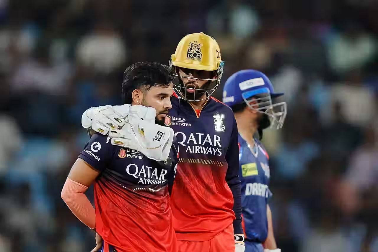 Jitesh Sharma captained RCB against LSG as Rajat Patidar was playing as an impact player. [P/C: iplt20.com]