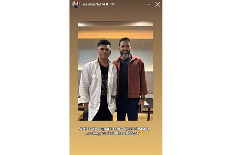 Screenshot of Wasim Jaffer's Instagram story.