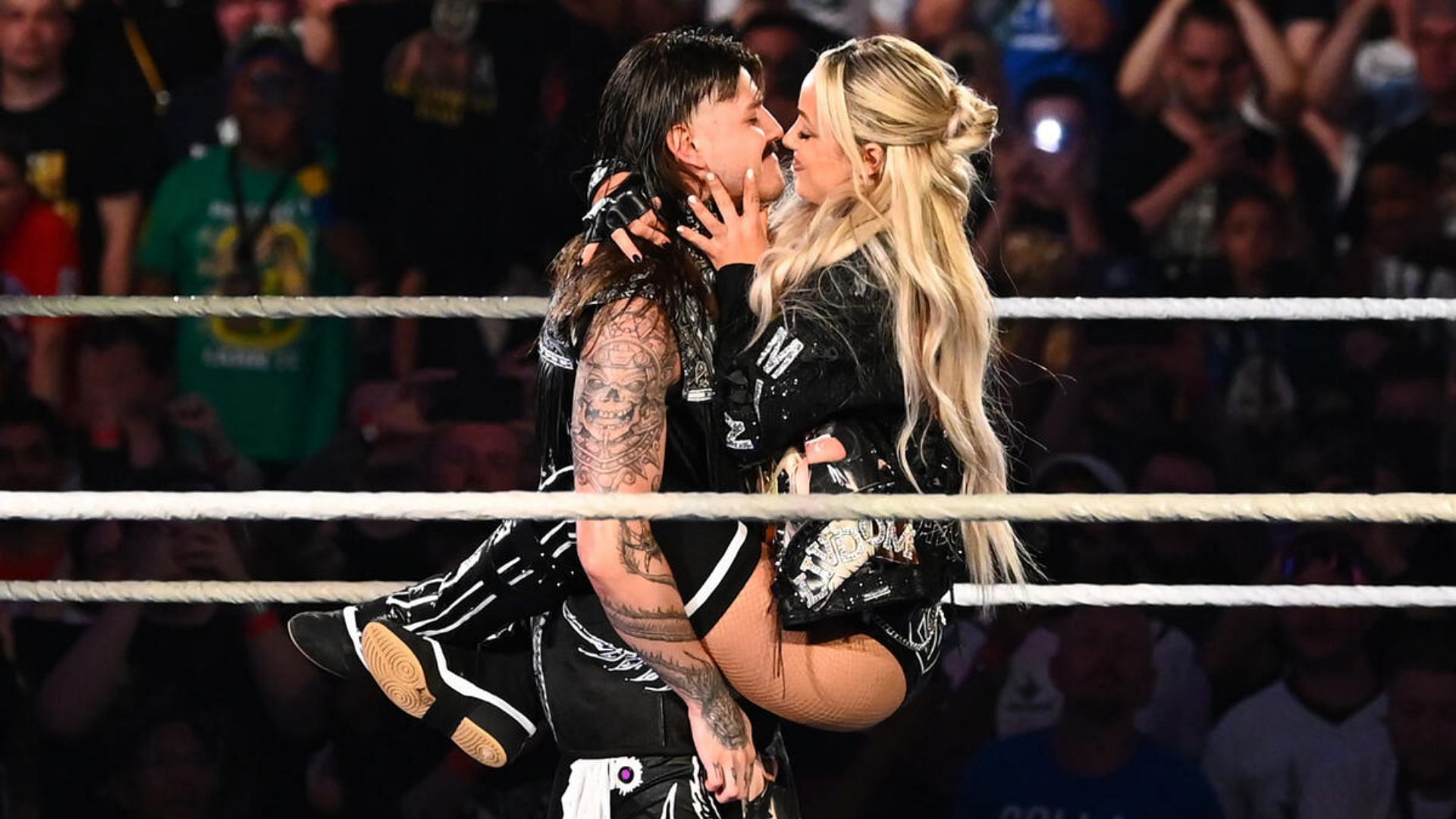 Liv Morgan and Dominik Mysterio at Bash in Berlin 2024. [Image from WWE.com]