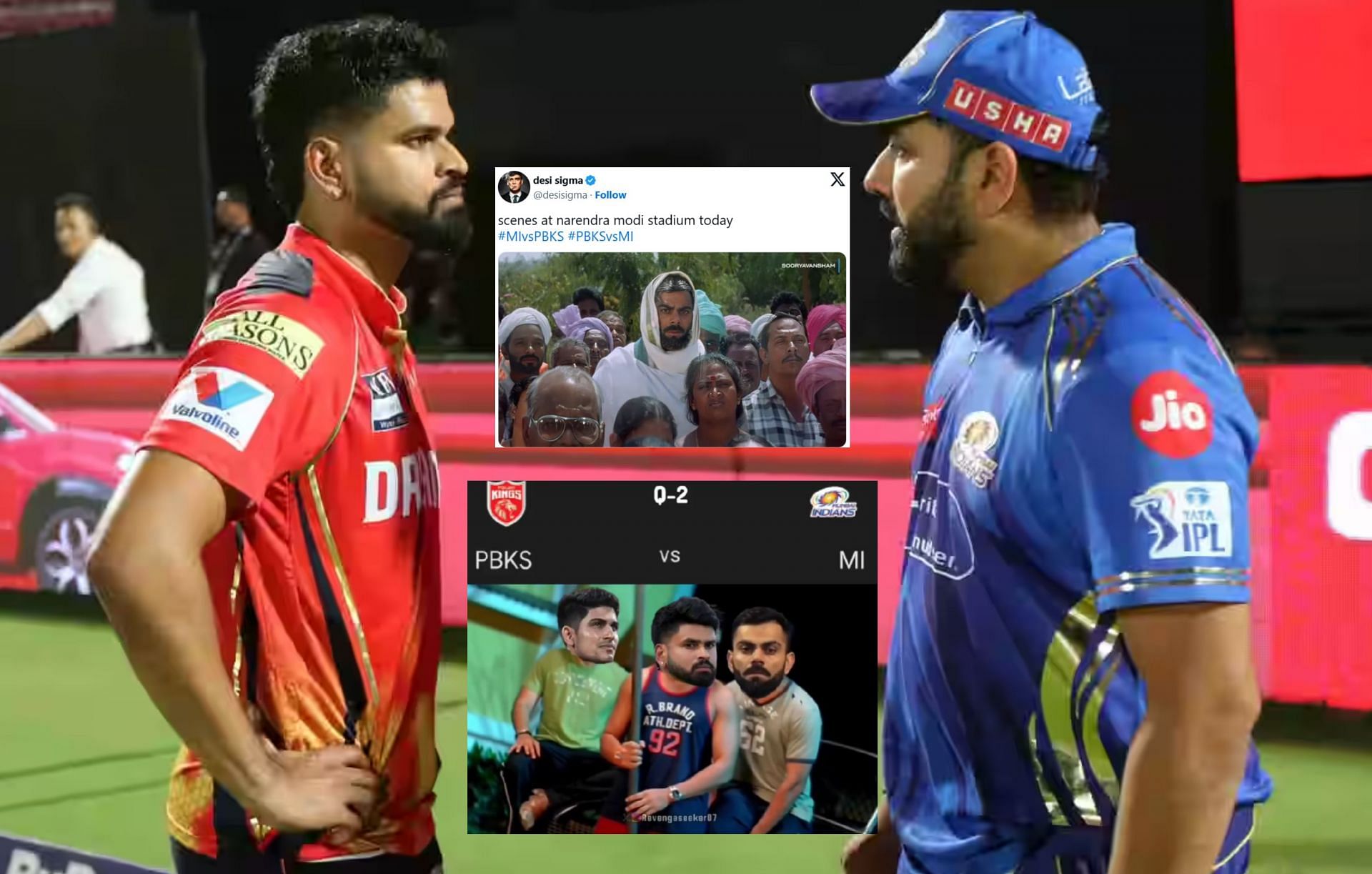 Fans react ahead of MI vs PBKS IPL 2025 clash. (Images: bcci.tv, X - @desisigma, @revengeseeker07)