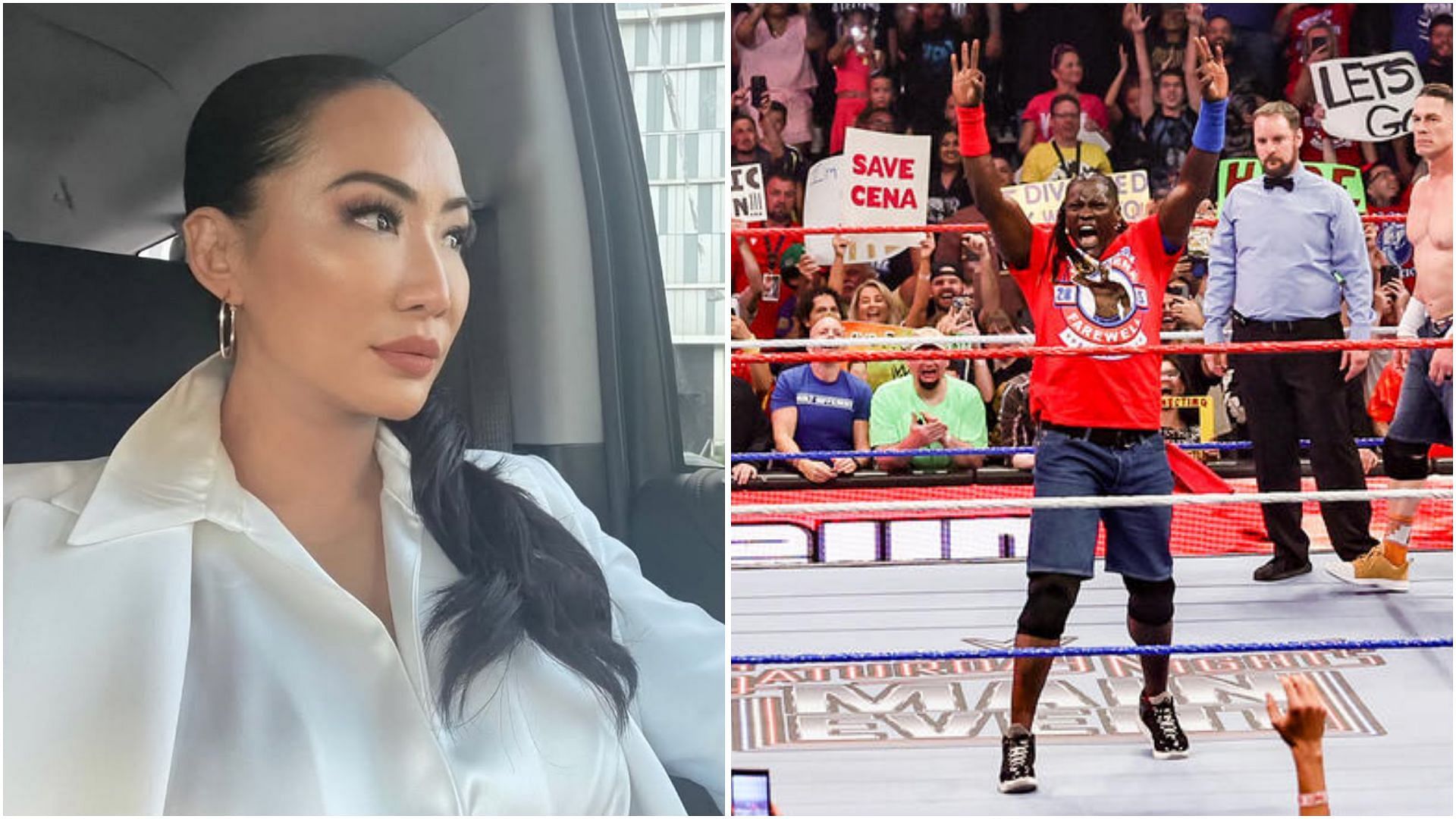 Gail Kim and R-Truth. (Photos: @gailkimitsme on IG and WWE.com)