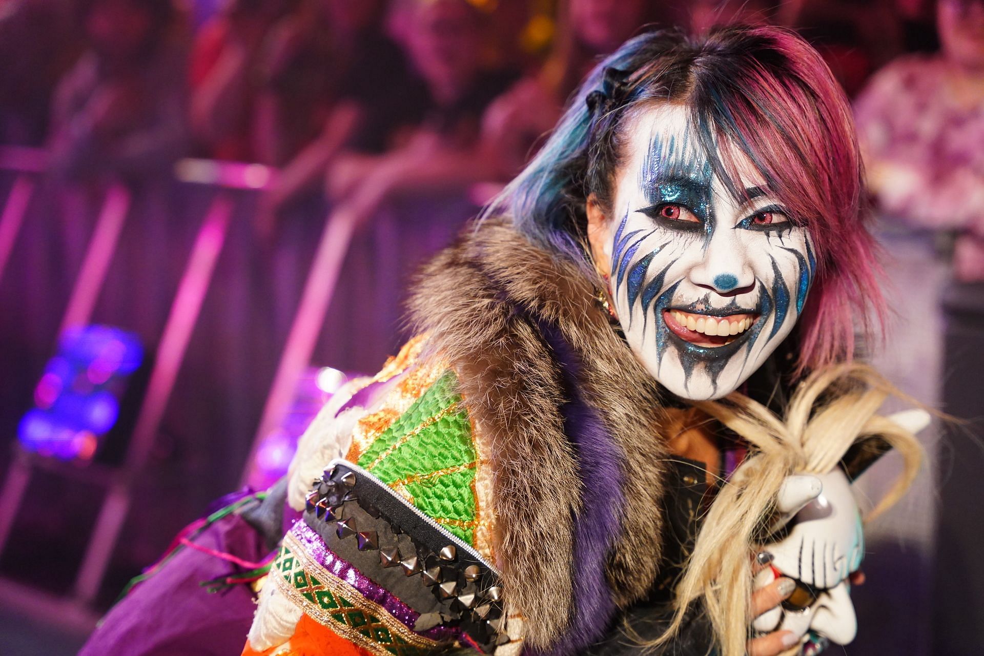 Asuka heads to the ring on WWE RAW
