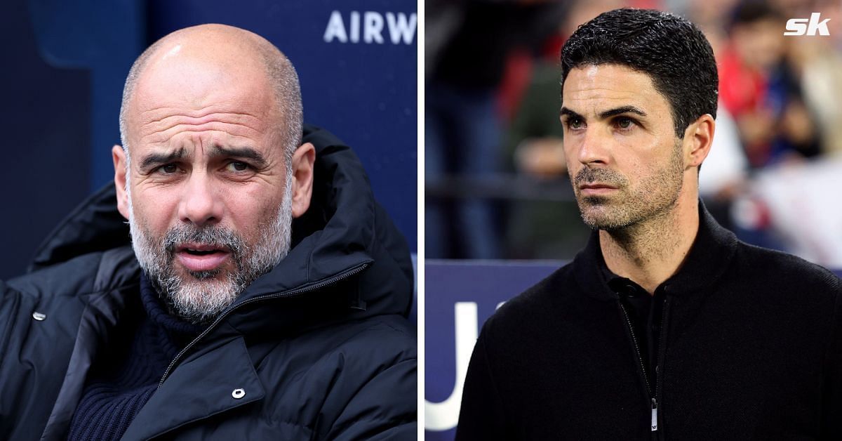 Pep Guardiola and Mikel Arteta                      