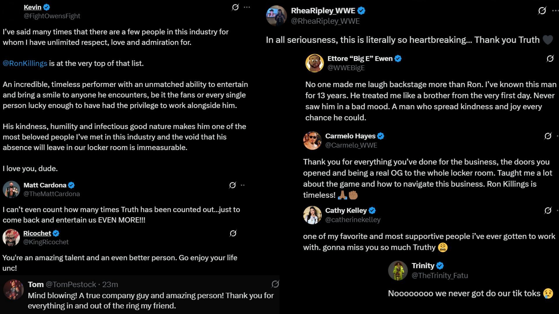 Screenshots of stars&#039; reactions [stars&#039; X/Twitter handles]