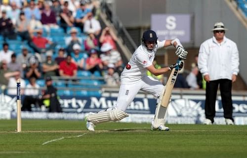 England batsman Joe Root plays a shot at the Headingley stadium in Leeds on May 25, 2013 England batsman Joe Root plays a shot at the Headingley stadium in Leeds on May 25, 2013