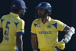Dinesh Karthik and Baba Aparajith involved in mid-pitch collision that results in run-out
